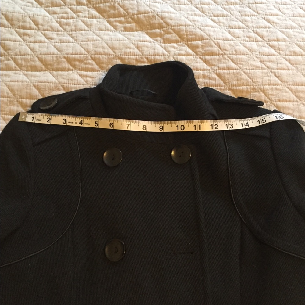 Marilyn & Me black pea coat Large - Picture 6 of 8
